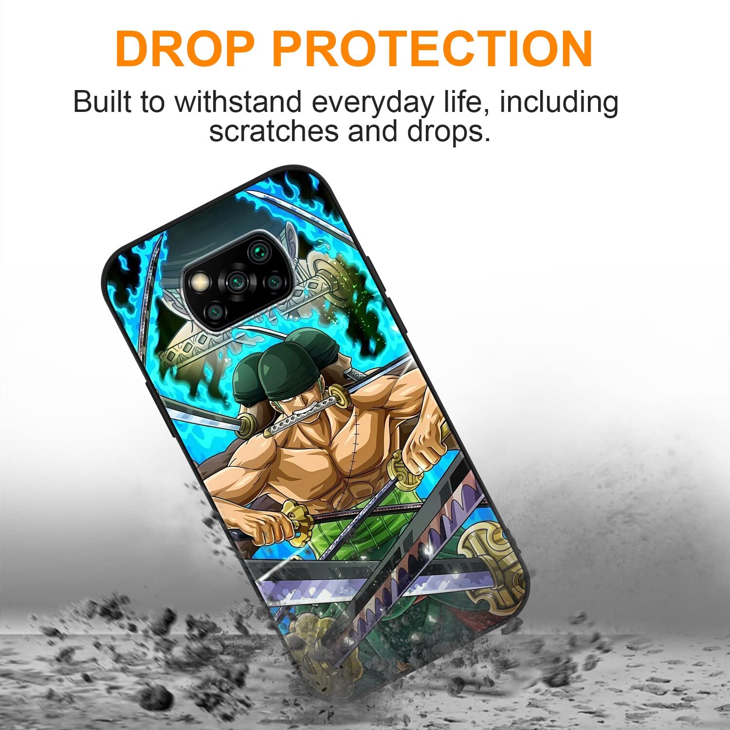 oneu poco poco onepiece ワンユー 2 Pieces Case for Xiaomi Poco X3/X3 NFC 4G/Poco X3 Pro 6.67 Inch